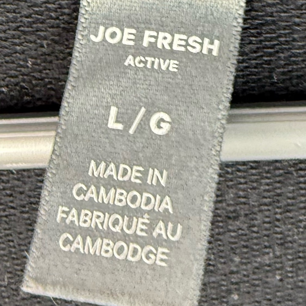 Joe Fresh active cardigan open front waterfall black Charcoal Knit Top - Picture 3 of 5